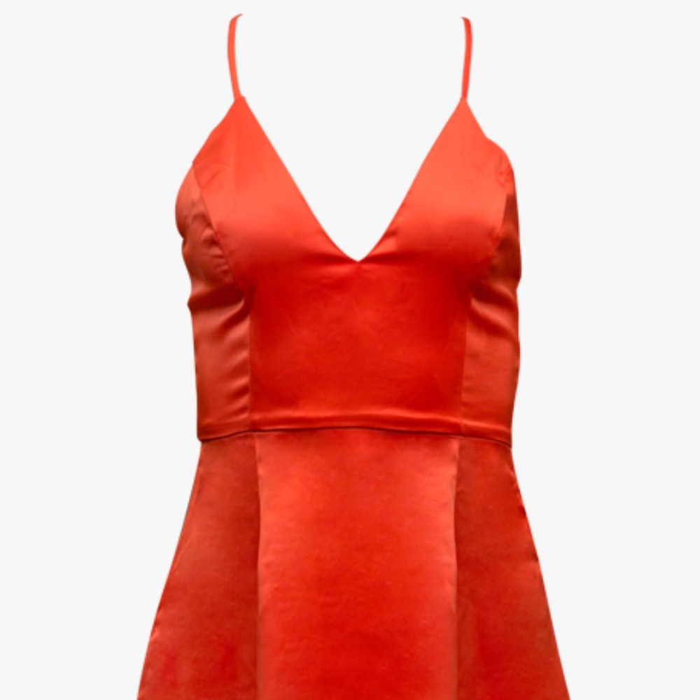 Red Satin Dress